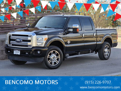 2014 Ford F-250 Super Duty for sale at BENCOMO MOTORS in El Paso TX