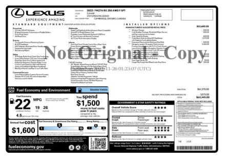 2022 Lexus RX 350 F SPORT Handling