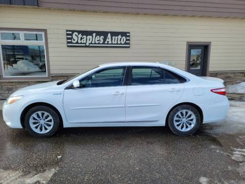 2016 Toyota Camry Hybrid for sale at STAPLES AUTO SALES in Staples MN