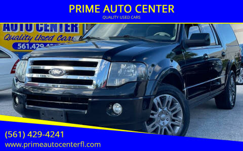 2012 Ford Expedition EL for sale at PRIME AUTO CENTER in Palm Springs FL