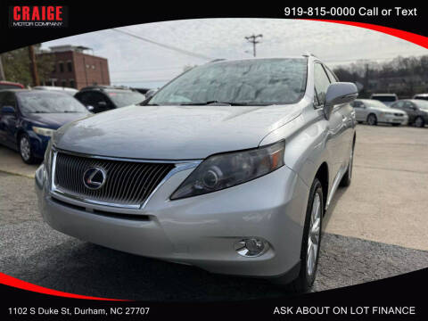 2010 Lexus RX 450h for sale at CRAIGE MOTOR CO in Durham NC