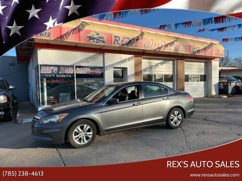 2012 Honda Accord for sale at Rex's Auto Sales in Junction City KS