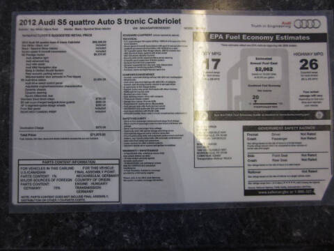 2012 Audi S5 3.0T quattro Prestige