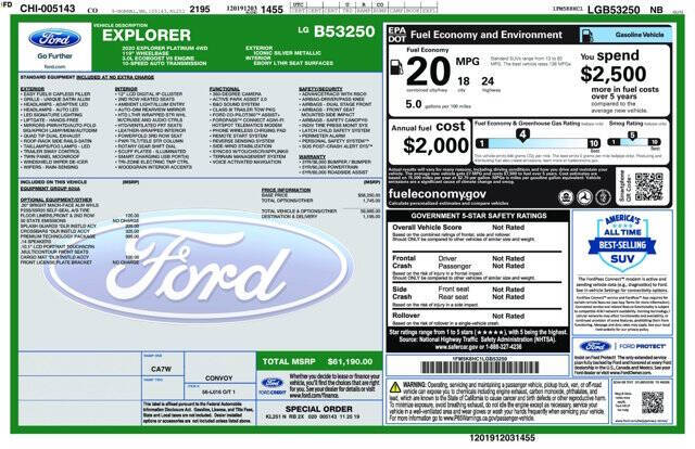 2020 Ford Explorer Platinum
