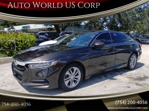 2018 Honda Accord for sale at Auto World US Corp in Plantation FL