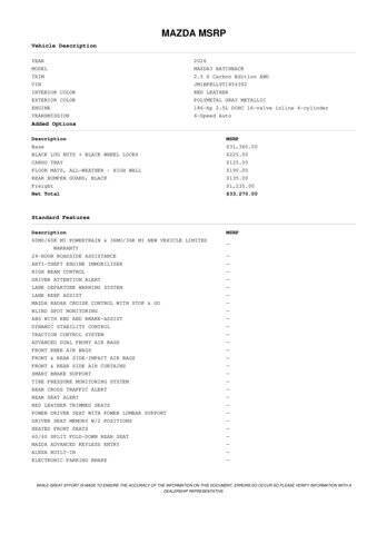 2026 Mazda Mazda3 Hatchback 2.5 S Carbon Edition