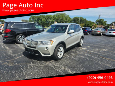 2013 BMW X3 for sale at Page Auto Inc in Green Bay WI