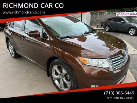 2010 Toyota Venza for sale at RICHMOND CAR CO in Richmond TX
