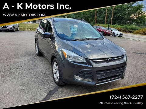 2015 Ford Escape for sale at A - K Motors Inc. in Vandergrift PA