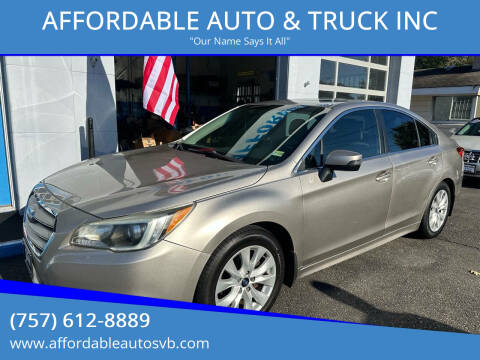 2016 Subaru Legacy for sale at AFFORDABLE AUTO & TRUCK INC in Virginia Beach VA