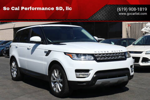 2014 Land Rover Range Rover Sport for sale at So Cal Performance SD, llc in San Diego CA