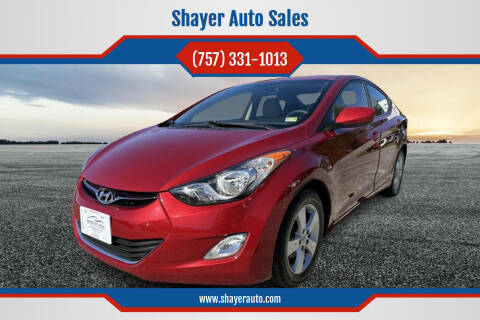 2013 Hyundai Elantra for sale at Shayer Auto Sales in Cape Charles VA