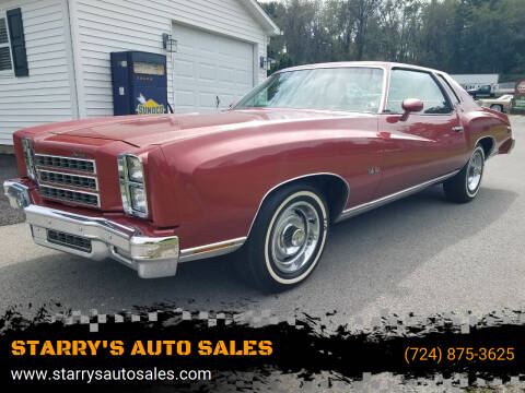 1976 Chevrolet Monte Carlo for sale at STARRY'S AUTO SALES in New Alexandria PA