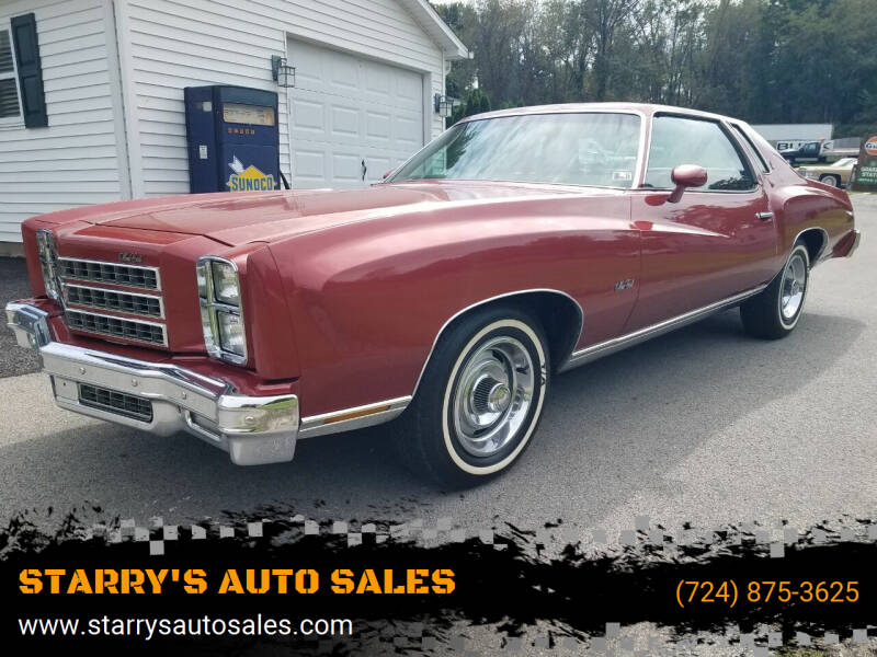 1976 Chevrolet Monte Carlo for sale at STARRY'S AUTO SALES in New Alexandria PA