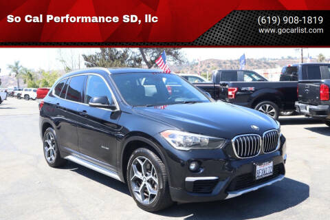 2018 BMW X1 for sale at So Cal Performance SD, llc in San Diego CA