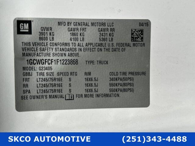 2015 Chevrolet Express 2500