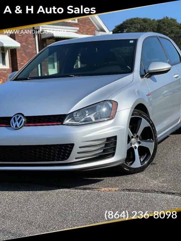 2016 Volkswagen Golf GTI for sale at A & H Auto Sales in Greenville SC