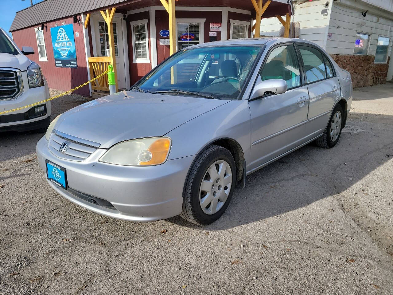 Silver 2002 Honda Civic EX EX 4dr Sedan 2