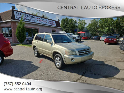 2003 Toyota Highlander for sale at Central 1 Auto Brokers in Virginia Beach VA