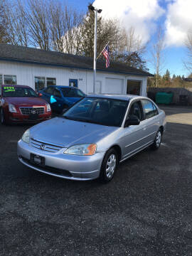 2002 Honda Civic for sale at Leavitt Auto Sales and Used Car City in Everett WA