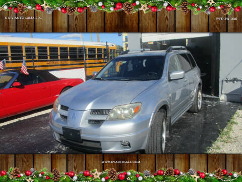 2006 Mitsubishi Outlander for sale at K & V AUTO SALES LLC in Hollywood FL