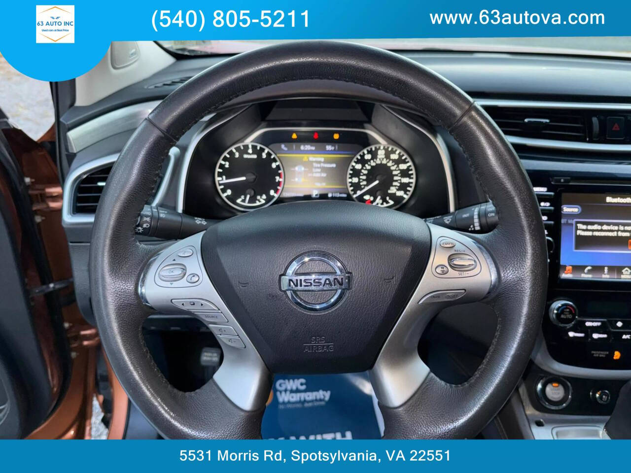 2015 Nissan Murano for sale at 63 Auto Inc in Spotsylvania, VA