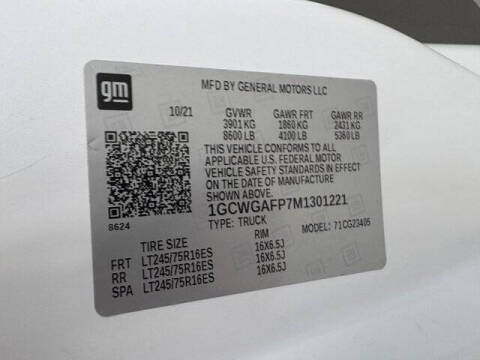 2021 Chevrolet Express 2500