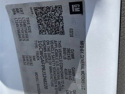 2018 Chevrolet Express 2500