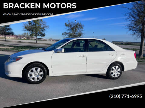 2004 Toyota Camry for sale at BRACKEN MOTORS in San Antonio TX