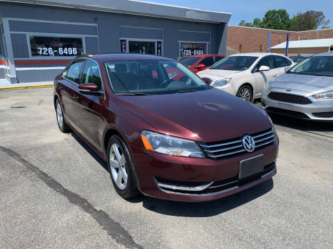2013 Volkswagen Passat for sale at City to City Auto Sales in Richmond VA