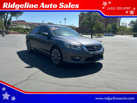 2015 Honda Accord for sale at Ridgeline Auto Sales in Saint George UT