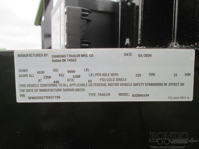 2026 Diamond T Utility 8320HU104