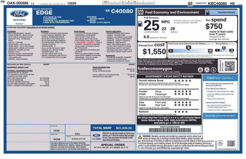 2019 Ford Edge SE