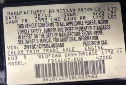 2011 Nissan Versa 1.8 SL