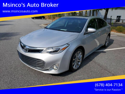 2014 Toyota Avalon for sale at Msinco's Auto Broker in Snellville GA