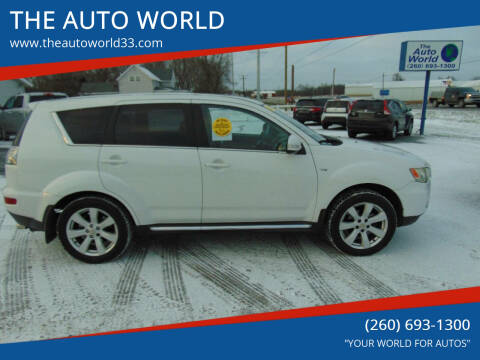 2012 Mitsubishi Outlander for sale at THE AUTO WORLD in Churubusco IN