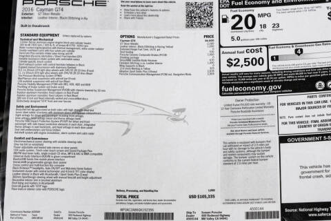 2016 Porsche Cayman GT4
