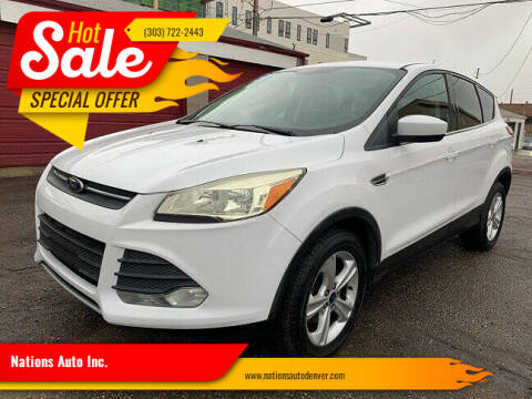 2013 Ford Escape for sale at Nations Auto Inc. in Denver CO