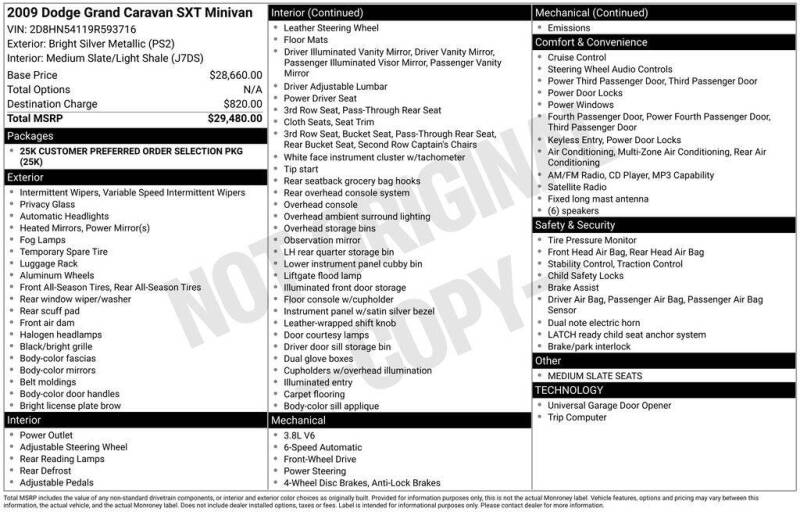 2009 Dodge Grand Caravan SXT