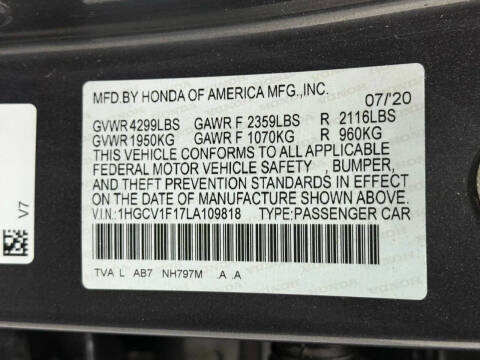 2020 Honda Accord LX