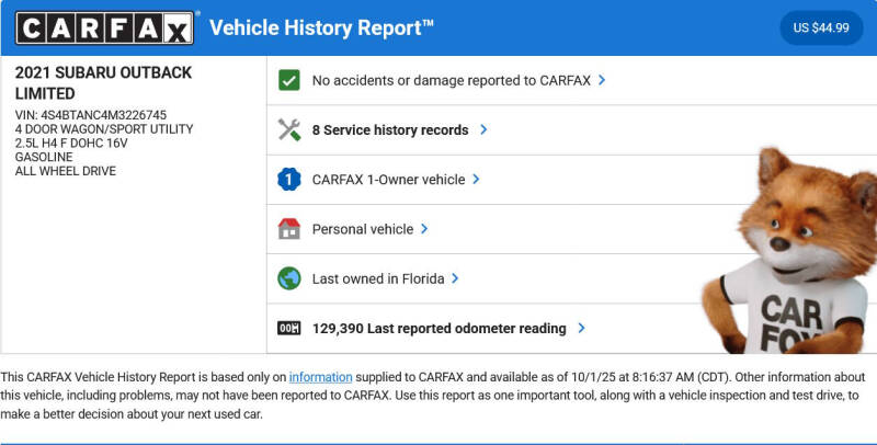 2021 Subaru Outback Limited