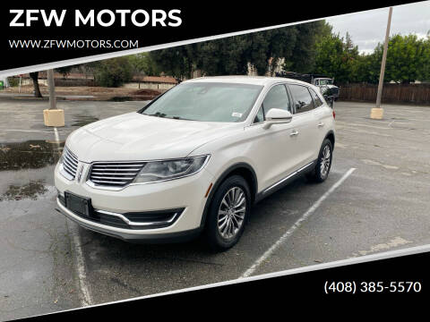 2016 Lincoln MKX for sale at ZFW MOTORS in Soquel CA