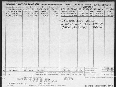 1971 Pontiac Trans Am