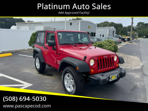 2009 Jeep Wrangler for sale at Platinum Auto Sales in South Yarmouth MA