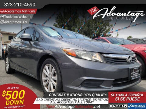 2012 Honda Civic for sale at ADVANTAGE AUTO SALES INC in Bell CA