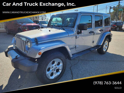 2014 Jeep Wrangler Unlimited for sale at Car and Truck Exchange, Inc. in Rowley MA