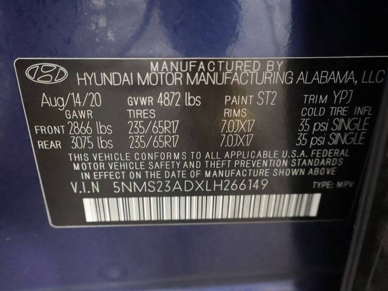 2020 Hyundai Santa Fe SE