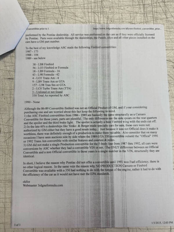 1988 Pontiac Firebird Formula