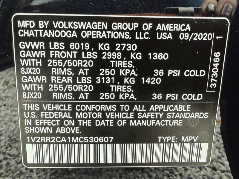 2021 Volkswagen Atlas V6 SE R-Line 4Motion