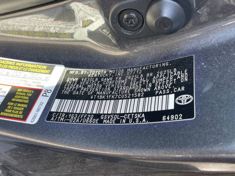 2012 Toyota Camry SE V6